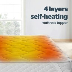 Rackhams Thermal Self Heating Mattress Topper - White - Super King - thumbnail 3