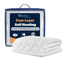 Rackhams Thermal Self Heating Mattress Topper - White - Super King - thumbnail 2