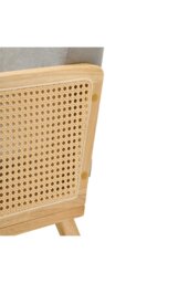 Rackhams Grey Linen Wooden Rocking Chair - Grey - thumbnail 4