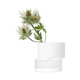 Rackhams LSA Chalk White Tier Lantern Vase 13.5cm - Glass - 1 - White - thumbnail 3