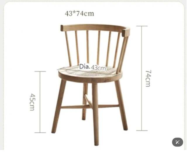 Rackhams Gavril Rattan Dining Table, Oak, Rectangle - A Set Of 2 Dining Chairs ( NO Dining Table ) - image 1
