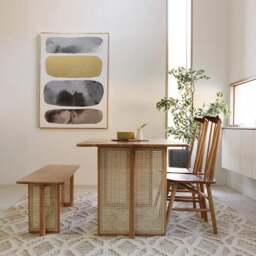 Rackhams Gavril Rattan Dining Table, Oak, Rectangle - A Set Of 2 Dining Chairs ( NO Dining Table ) - thumbnail 4