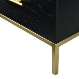 Rackhams Tulip Tall Boy 4 Drawer Narrow Chest - Wenge (Black Stained Oak) - Wenge (Black Stained Oak) - thumbnail 6