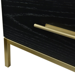 Rackhams Tulip Tall Boy 4 Drawer Narrow Chest - Wenge (Black Stained Oak) - Wenge (Black Stained Oak) - thumbnail 4