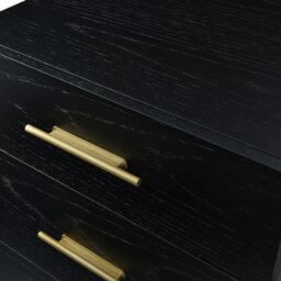 Rackhams Tulip Tall Boy 4 Drawer Narrow Chest - Wenge (Black Stained Oak) - Wenge (Black Stained Oak) - thumbnail 3