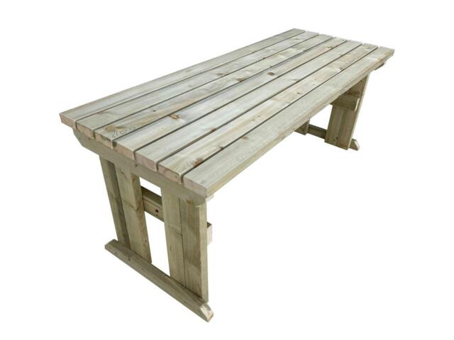 Rackhams Hollies Wooden Garden Table, Outdoor Picnic Dining Desk - Without expert assembly - 210cm - image 1