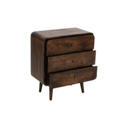 Rackhams Winnie Dark Mango Wood Chest Of 3 Drawers - Wood - 3 - 70x35x80 CM (LxDxH) - thumbnail 5