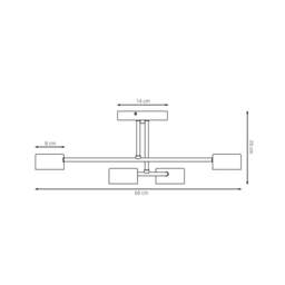Rackhams HALO Ceiling lamp 4 x GX53 White - thumbnail 2