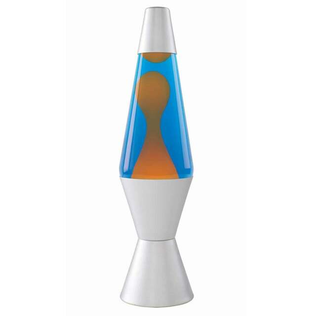 "Rackhams Original Lava Lamp, Orange & Blue LAVA Lamp, Kids Bedroom Lighting, 14.5"" Tall"