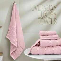 Rackhams Boston 8 PCS Towel Bale Set - Pink - Pink - thumbnail 3