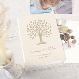 Rackhams Personalised Family Tree Photo Album With Sleeves - h16.7 x w12.5 x l5.7cm