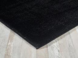 Rackhams Polyester Shaggy Rug - Black - 80cm x 150cm (2.6ft x 5ft) - thumbnail 3