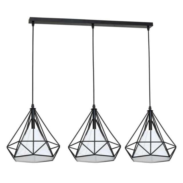 Rackhams Triangolo Pendant Lamp Hand Made Matt Black Industrial Chic - image 1