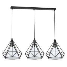 Rackhams Triangolo Pendant Lamp Hand Made Matt Black Industrial Chic - thumbnail 1