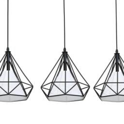Rackhams Triangolo Pendant Lamp Hand Made Matt Black Industrial Chic - thumbnail 3
