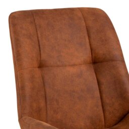 Rackhams Waylor Dining Chair in Brown Fabric Set of 2 - 1 - thumbnail 6