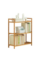 Rackhams 3 Tier Wood Audriel Bookcase - Brown - thumbnail 5