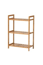 Rackhams 3 Tier Wood Audriel Bookcase - Brown - thumbnail 6