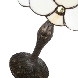 "Rackhams Traditional Stained Glass 12"" Tiffany Lamp with Multiple Amber Circular Beads" - thumbnail 4