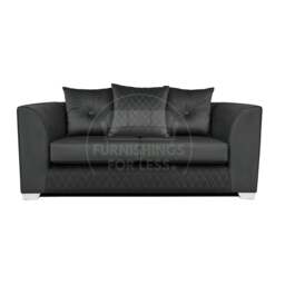 Rackhams Victoria Plush Velvet 2 Seater Sofa - Blue - thumbnail 3