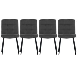 Rackhams 44cm Wide Retro Velvet Accent Desk Chair Dining Desk Chairs - Grey - thumbnail 3