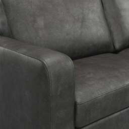 Rackhams York Black Faux Leather 3 Seater Reversible Corner Sofa - thumbnail 5