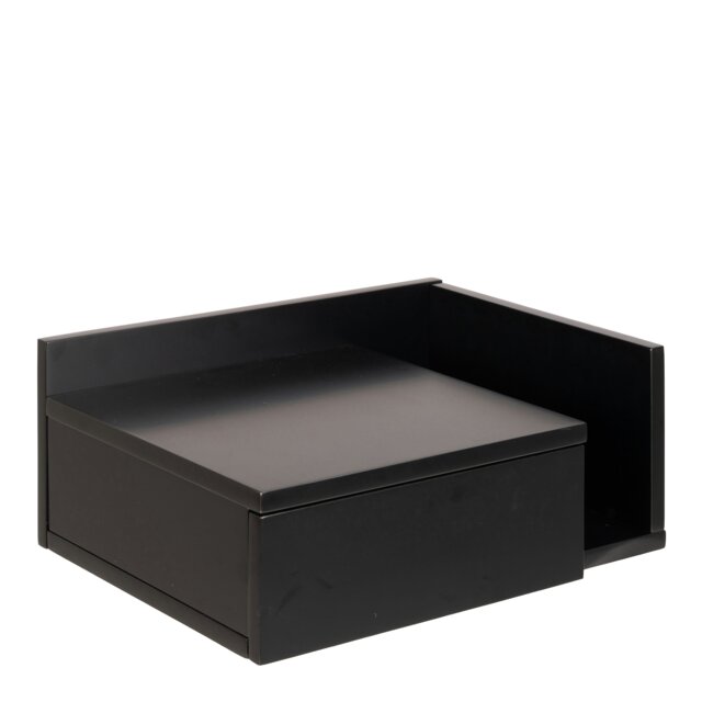 Rackhams Ashlan Bedside Table in Black - Black - Manufactured wood - 1 - image 1