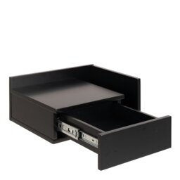 Rackhams Ashlan Bedside Table in Black - Black - Manufactured wood - 1 - thumbnail 4