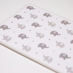 Rackhams Cute Baby Elephant Grey Photo Album with Silver Stars and Palm Leaves - thumbnail 3