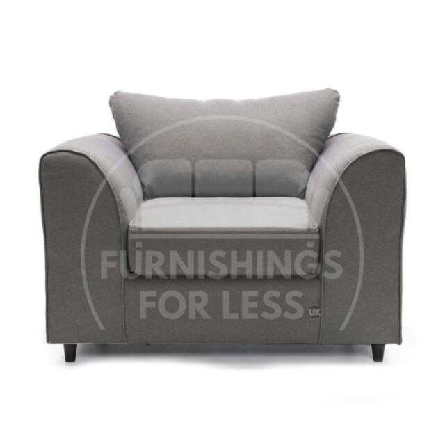 Rackhams Casper Chenille Fabric Armchair - Grey - image 1