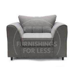 Rackhams Casper Chenille Fabric Armchair - Grey - thumbnail 1
