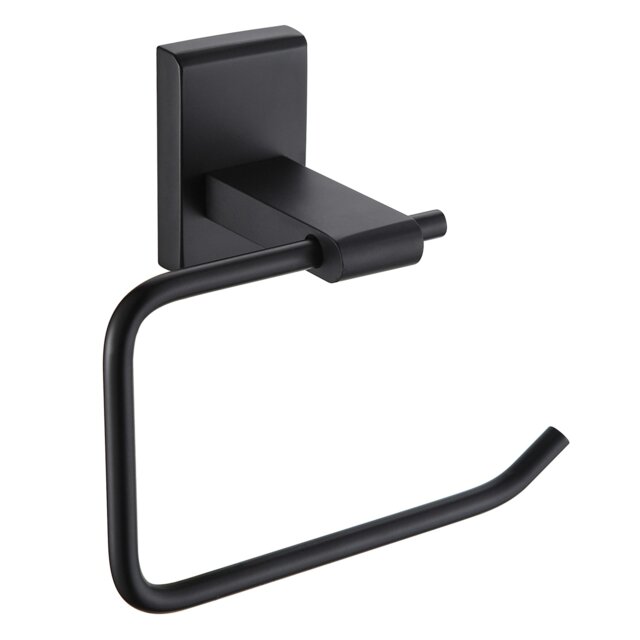 Rackhams Unity Black Stainless Steel Wall Mounted Toilet Roll Holder - image 1