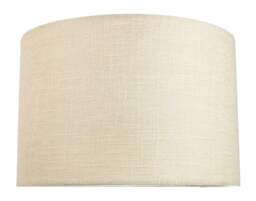 Rackhams Contemporary and Sleek 12 Inch Cream Linen Fabric Drum Lamp Shade 60w Maximum