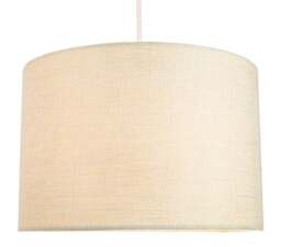 Rackhams Contemporary and Sleek 12 Inch Cream Linen Fabric Drum Lamp Shade 60w Maximum - thumbnail 2