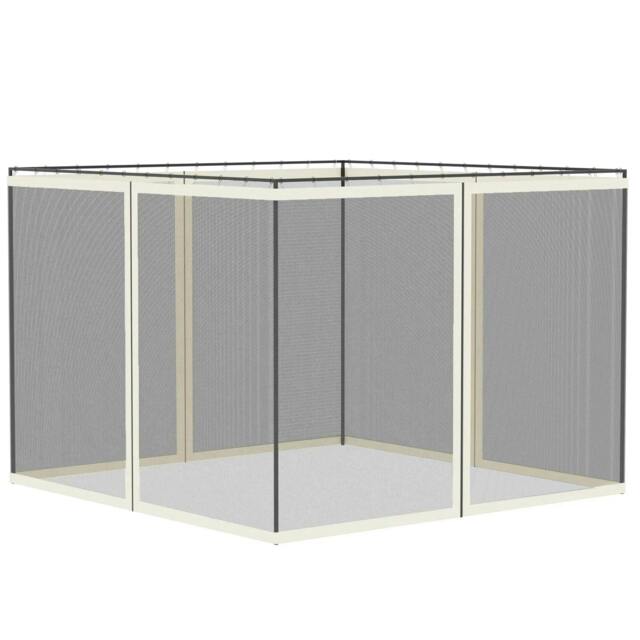 Rackhams 302 x 207cm Universal Replacement Mesh Sidewall Netting for Gazebos and Canopy Tents, (Sidewall Only) White - image 1