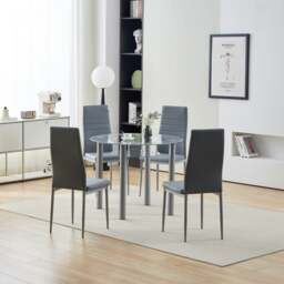 Rackhams Arona 5-Piece Dining Set - A Modern and Elegant Addition to Your Dining Room - 120cm Dining Set