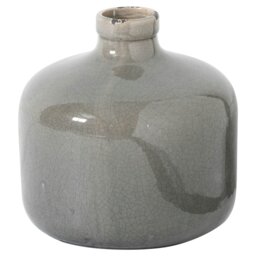 Rackhams Glazed Vase - Grey - One Size - Grey - 100% Mixed - thumbnail 2