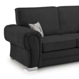 Rackhams Milan Chesterfield Fabric 5 Seater Corner Sofa - Full Back - Mink - thumbnail 5