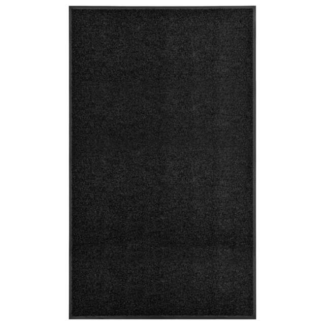 Rackhams Doormat Washable Black 90x150 cm