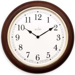 Rackhams Winchester Wall Clock Quartz Crafted Light Wood Domed Glass Lens - Light Wood - thumbnail 3