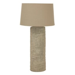Rackhams Tuscan Tall Table Lamp (UK Plug) - Grey - One Size - Grey - 100% Mixed - thumbnail 2