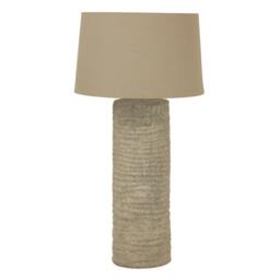 Rackhams Tuscan Tall Table Lamp (UK Plug) - Grey - One Size - Grey - 100% Mixed - thumbnail 1