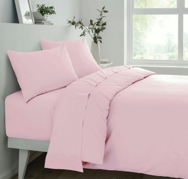 Rackhams Deluxe Fitted Sheet or Pillowcase Pair - Blush Pink - Pillow Case (50 x 75cm) - image 1