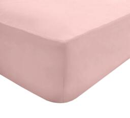 Rackhams Deluxe Fitted Sheet or Pillowcase Pair - Blush Pink - Pillow Case (50 x 75cm) - thumbnail 2