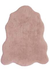 Rackhams Luxury Fur Pink Shaggy Rug – Ultra-Soft Geometric - 70X90 cm - thumbnail 1