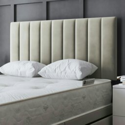 Rackhams Amelia Divan Bed with Upholstered Headboard - Beige - King - thumbnail 3