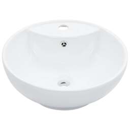 Rackhams Wash Basin with Overflow 46.5x18 cm Ceramic White - thumbnail 2