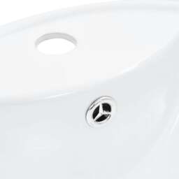 Rackhams Wash Basin with Overflow 46.5x18 cm Ceramic White - thumbnail 5