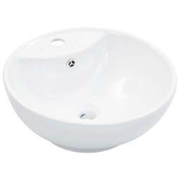 Rackhams Wash Basin with Overflow 46.5x18 cm Ceramic White - thumbnail 1