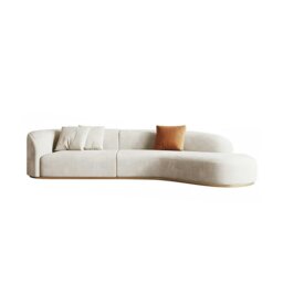 Rackhams Welby Three Seater, Four Seater Curved Sofa, Velevt - Right Hand Facing - Four Seater 340cm - thumbnail 2